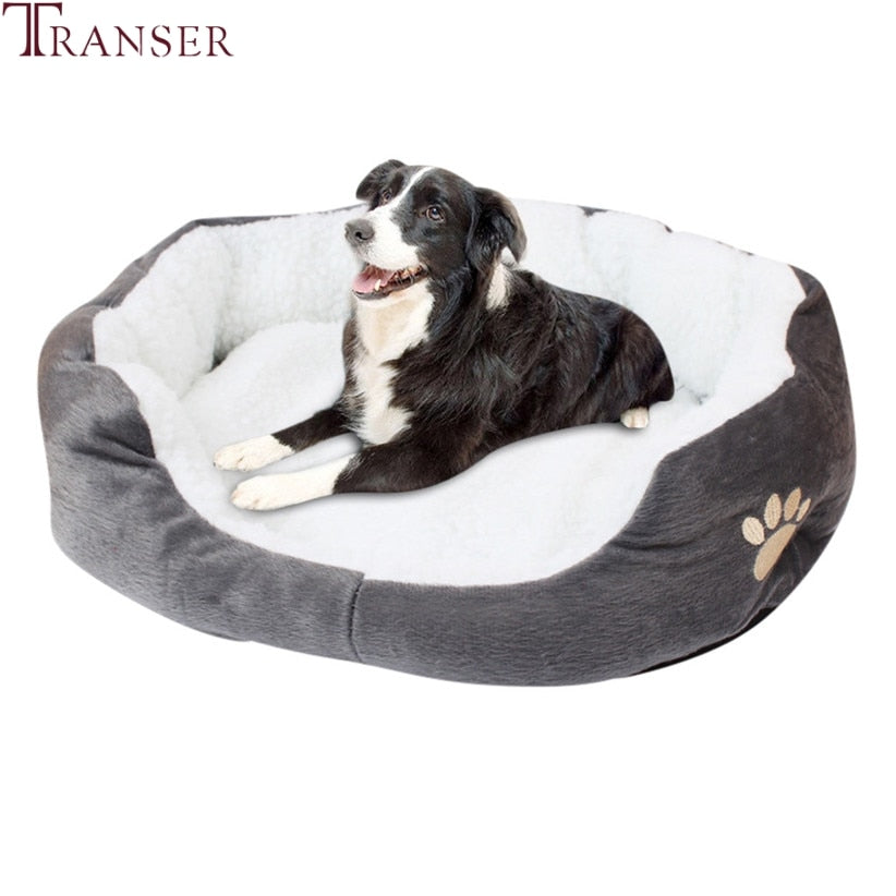 Transer Warm Double-Cushion Dog Puppy Bed Soft Fleece Dog House  Pet Bed for Dog and Cat Dog Kennel Drop shipping 90611